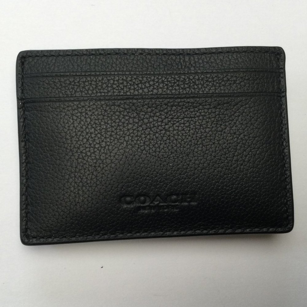 Coach NWT men’s clip cardholder Black